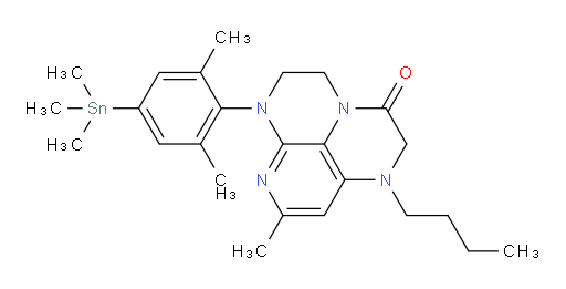 1-butyl-6-(2,6-dimethyl-4-(trimethylstannyl)phenyl)-8-methyl-1,2,5,6-tetrahydro-1,3a,6,7-tetraazaphenalen-3(4H)-one