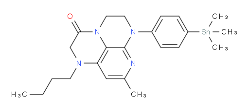 1-butyl-8-methyl-6-(4-(trimethylstannyl)phenyl)-1,2,5,6-tetrahydro-1,3a,6,7-tetraazaphenalen-3(4H)-one