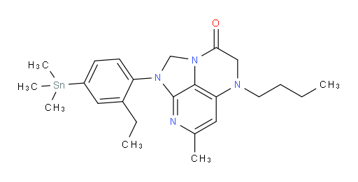 5-butyl-1-(2-ethyl-4-(trimethylstannyl)phenyl)-7-methyl-4,5-dihydro-1H-1,2a,5,8-tetraazaacenaphthylen-3(2H)-one
