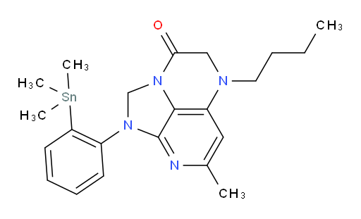 5-butyl-7-methyl-1-(2-(trimethylstannyl)phenyl)-4,5-dihydro-1H-1,2a,5,8-tetraazaacenaphthylen-3(2H)-one