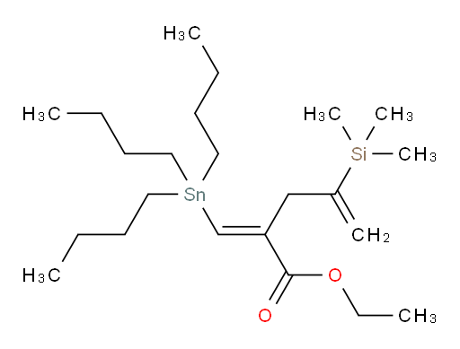 (E)-乙基 2-((三丁基锡基)亚甲基)-4-(三甲基硅基)戊-4-烯酸酯