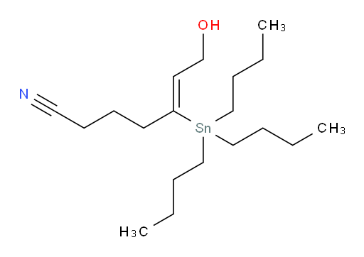 (Z)-7-羟基-5-(三丁基锡基)庚-5-烯氰基