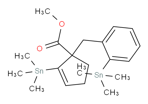 甲基 2-(三甲基锡基)-1-(2-(三甲基锡基)苄基)环戊-2-烯甲酸酯