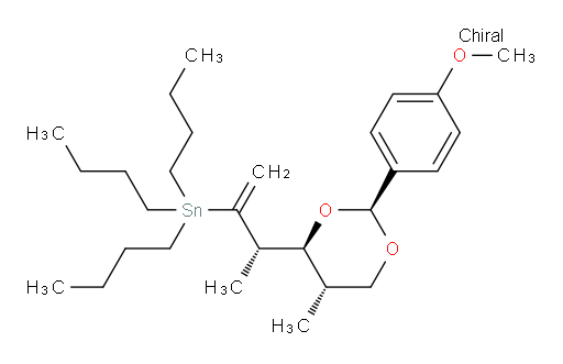 三丁基((S)-3-((2S,4S,5S)-2-(4-甲氧基苯基)-5-甲基-1,3-二噁烷-4-基)丁-1-烯-2-基)锡烷
