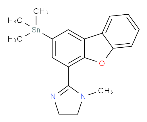 1-甲基-2-(2-(三甲基锡基)二苯并[b,d]呋喃-4-基)-4,5-二氢-1H-咪唑