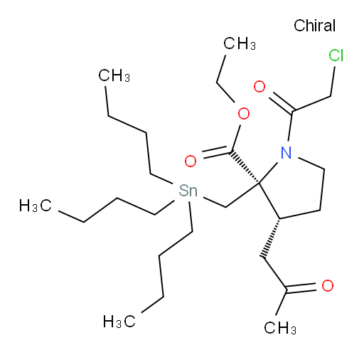 (2R,3R)-乙基 1-(2-氯乙酰基)-3-(2-氧代丙基)-2-((三丁基锡基)甲基)吡咯烷-2-甲酸酯