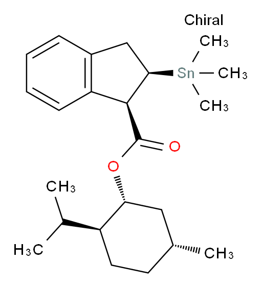 (1R,2R)-(1R,2S,5R)-2-异丙基-5-甲基环己基 2-(三甲基锡基)-2,3-二氢-1H-茚-1-甲酸酯
