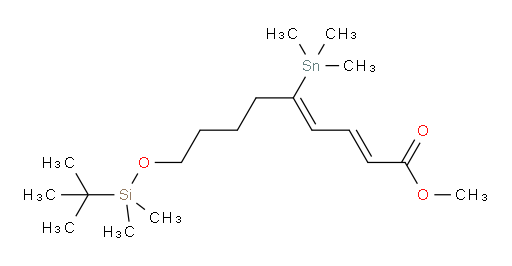 (2E,4Z)-甲基 9-((叔丁基二甲基sil氧基))-5-(三甲基锡基)壬-2,4-二烯酸酯