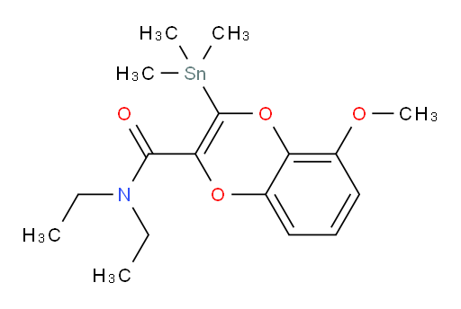 N,N-二乙基-5-甲氧基-3-(三甲基锡基)苯并[b][1,4]二噁烯-2-甲酰胺