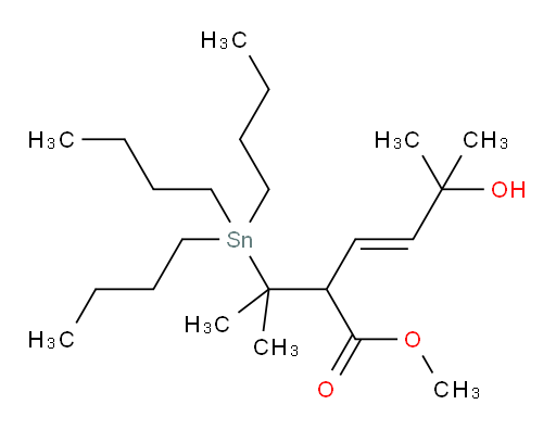 (E)-甲基 5-羟基-5-甲基-2-(2-(三丁基锡基)丙-2-基)己-3-烯酸酯