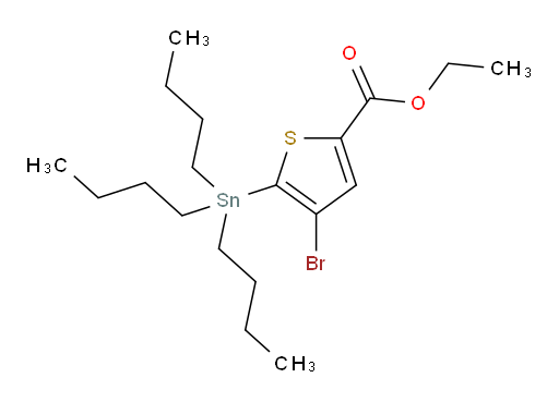 乙基 4-溴-5-(三丁基锡基)噻吩-2-甲酸酯