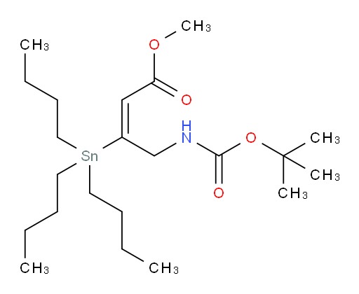 (E)-甲基 4-(BOC-氨基)-3-(三丁基锡基)丁-2-烯酸酯