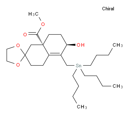 (6'R,8a'S)-methyl 6'-hydroxy-5'-((tributylstannyl)methyl)-3',4',6',7',8',8a'-hexahydro-1'H-spiro[[1,3]dioxolane-2,2'-naphthalene]-8a'-carboxylate