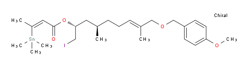 (Z)-(2R,4R,E)-1-iodo-9-((4-methoxybenzyl)oxy)-4,8-dimethylnon-7-en-2-yl 3-(trimethylstannyl)but-2-enoate