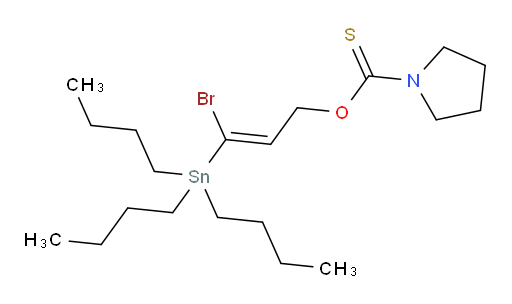 (E)-O-(3-溴-3-(三丁基锡基)烯丙基) 吡咯烷-1-硫代甲酸酯