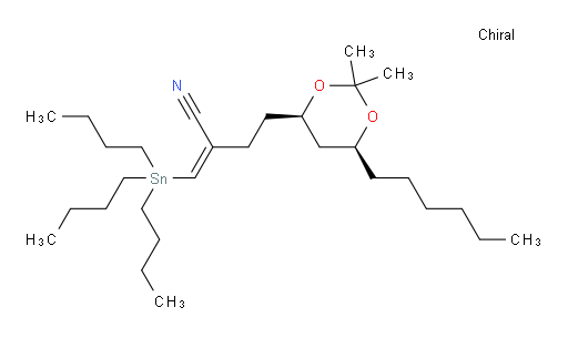 (Z)-4-((4R,6S)-6-己基-2,2-二甲基-1,3-二噁烷-4-基)-2-((三丁基锡基)亚甲基)丁腈