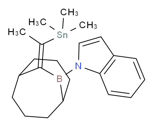 (E)-1-(10-(1-(trimethylstannyl)ethylidene)-9-borabicyclo[3.3.2]decan-9-yl)-1H-indole