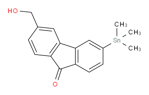3-(hydroxymethyl)-6-(trimethylstannyl)-9H-fluoren-9-one
