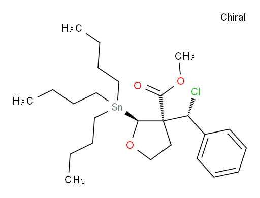 (2S,3S)-methyl 3-((R)-chloro(phenyl)methyl)-2-(tributylstannyl)tetrahydrofuran-3-carboxylate