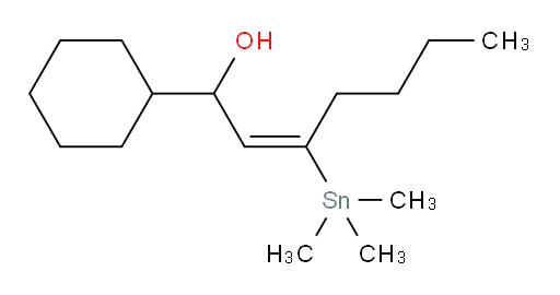 (E)-1-环己基-3-(三甲基锡基)庚-2-烯-1-醇