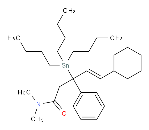 (E)-5-cyclohexyl-N,N-dimethyl-3-phenyl-3-(tributylstannyl)pent-4-enamide