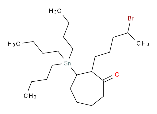 2-(4-溴戊基)-3-(三丁基锡基)环庚酮