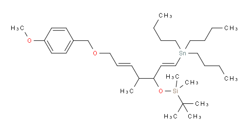 tert-butyl(((1E,5E)-7-((4-methoxybenzyl)oxy)-4-methyl-1-(tributylstannyl)hepta-1,5-dien-3-yl)oxy)dimethylsilane