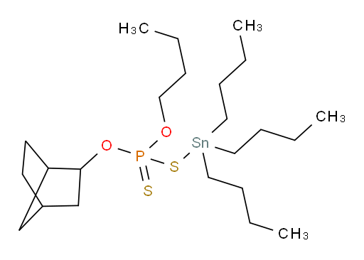 O-bicyclo[2.2.1]heptan-2-yl O-butyl S-(tributylstannyl) phosphorodithioate