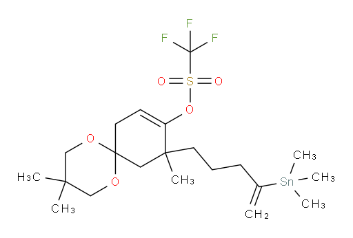 3,3,10-trimethyl-10-(4-(trimethylstannyl)pent-4-en-1-yl)-1,5-dioxaspiro[5.5]undec-8-en-9-yl trifluoromethanesulfonate
