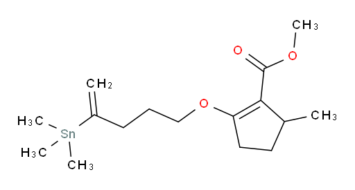 methyl 5-methyl-2-((4-(trimethylstannyl)pent-4-en-1-yl)oxy)cyclopent-1-enecarboxylate