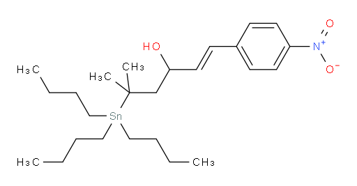 (E)-5-methyl-1-(4-nitrophenyl)-5-(tributylstannyl)hex-1-en-3-ol