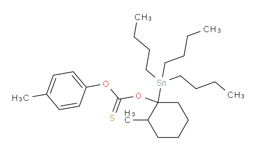 O-(2-methyl-1-(tributylstannyl)cyclohexyl) O-p-tolyl carbonothioate