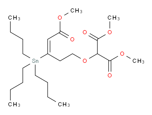 (E)-dimethyl 2-((5-methoxy-5-oxo-3-(tributylstannyl)pent-3-en-1-yl)oxy)malonate