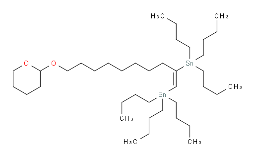 (E)-(10-((tetrahydro-2H-pyran-2-yl)oxy)dec-1-ene-1,2-diyl)bis(tributylstannane)