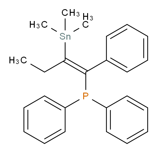 (E)-diphenyl(1-phenyl-2-(trimethylstannyl)but-1-en-1-yl)phosphine
