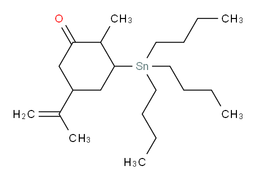 2-methyl-5-(prop-1-en-2-yl)-3-(tributylstannyl)cyclohexanone