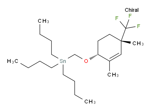 tributyl((((1R,4S)-2,4-dimethyl-4-(trifluoromethyl)cyclohex-2-en-1-yl)oxy)methyl)stannane
