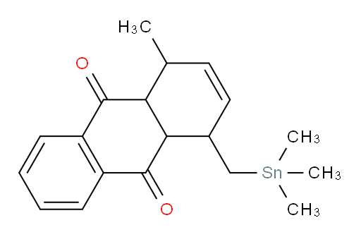 1-methyl-4-((trimethylstannyl)methyl)-1,4,4a,9a-tetrahydroanthracene-9,10-dione