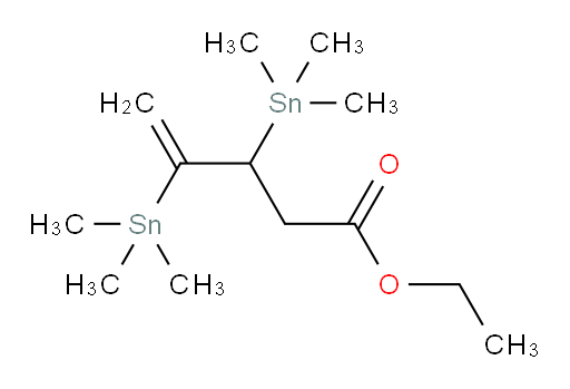 ethyl 3,4-bis(trimethylstannyl)pent-4-enoate