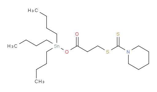 tributylstannyl 3-((piperidine-1-carbonothioyl)thio)propanoate