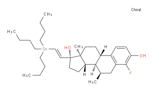 (7R,8R,9S,13S,14S,17R)-4-fluoro-7,13-dimethyl-17-((E)-2-(tributylstannyl)vinyl)-7,8,9,11,12,13,14,15,16,17-decahydro-6H-cyclopenta[a]phenanthrene-3,17-diol