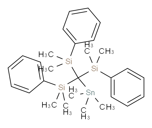 ((trimethylstannyl)methanetriyl)tris(dimethyl(phenyl)silane)