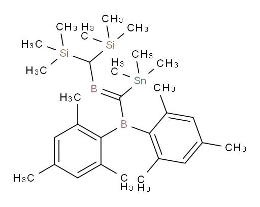 ((((dimesitylboryl)(trimethylstannyl)methylene)boryl)methylene)bis(trimethylsilane)