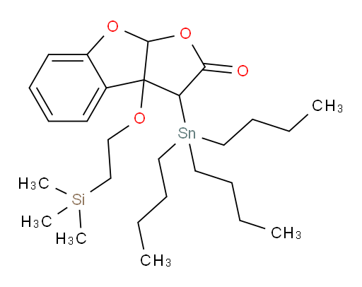 3-(tributylstannyl)-3a-(2-(trimethylsilyl)ethoxy)-3,3a-dihydrofuro[2,3-b]benzofuran-2(8aH)-one