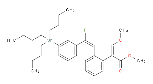 (Z)-methyl 2-(2-((E)-2-fluoro-2-(3-(tributylstannyl)phenyl)vinyl)phenyl)-3-methoxyacrylate