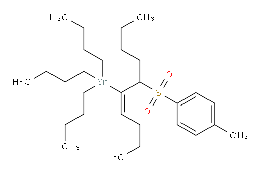 (E)-三丁基(6-对甲苯磺酰基癸-4-烯-5-基)锡烷