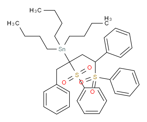tributyl(1,4-diphenyl-2,4-bis(phenylsulfonyl)butan-2-yl)stannane