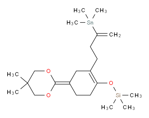 ((4-(5,5-dimethyl-1,3-dioxan-2-ylidene)-2-(3-(trimethylstannyl)but-3-en-1-yl)cyclohex-1-en-1-yl)oxy)trimethylsilane