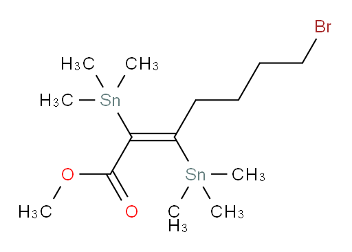 (E)-methyl 7-bromo-2,3-bis(trimethylstannyl)hept-2-enoate