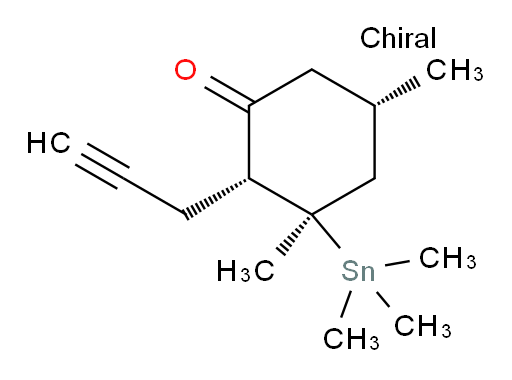 (2R,3R,5S)-3,5-dimethyl-2-(prop-2-yn-1-yl)-3-(trimethylstannyl)cyclohexanone